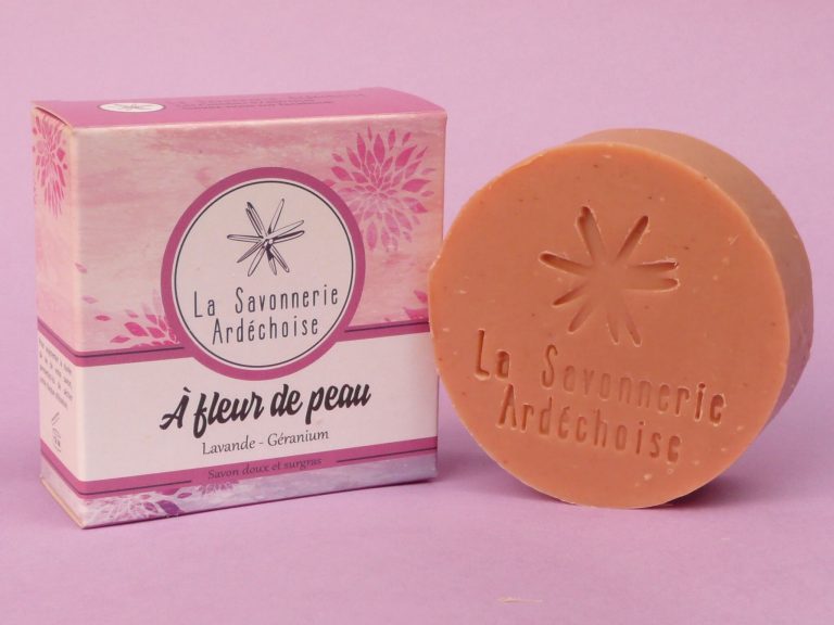 Savon A fleur de peau - Lavande Géranium - La Savonnerie Ardéchoise